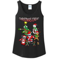 Santa Black African American Christmas Crew Flossing Floss TShirt Ladies Essential Tank