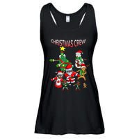 Santa Black African American Christmas Crew Flossing Floss TShirt Ladies Essential Flowy Tank