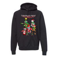 Santa Black African American Christmas Crew Flossing Floss TShirt Premium Hoodie