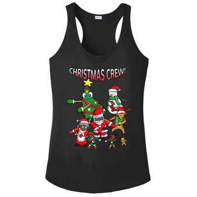 Santa Black African American Christmas Crew Flossing Floss TShirt Ladies PosiCharge Competitor Racerback Tank