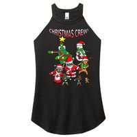 Santa Black African American Christmas Crew Flossing Floss TShirt Women's Perfect Tri Rocker Tank