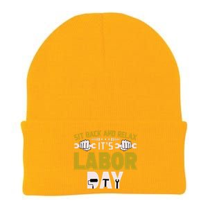 Sit Back And Relax Labor Day Celebration Knit Cap Winter Beanie