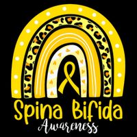 Spina Bifida Awareness Yellow Ribbon Leopard Rainbow Impact Tech Backpack
