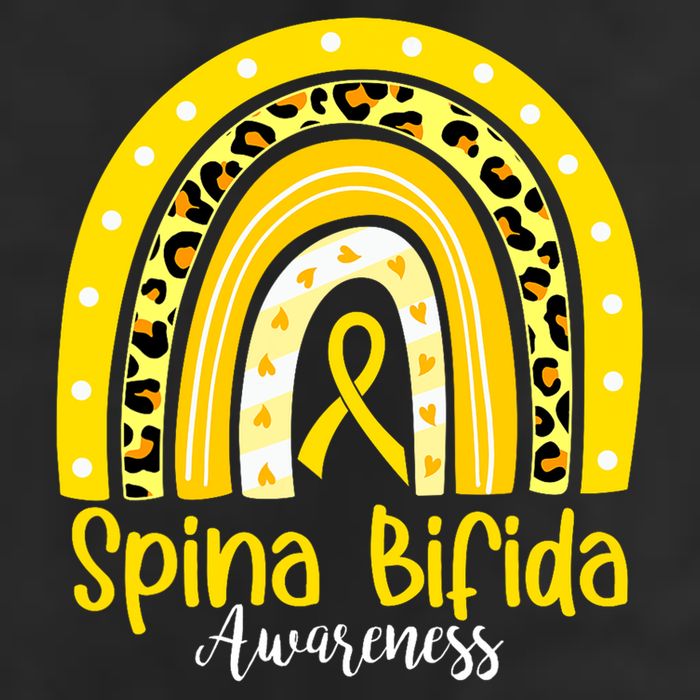 Spina Bifida Awareness Yellow Ribbon Leopard Rainbow Adult Drive Performance Visor