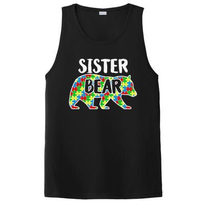 Sister Bear Autism Awareness Month Family Support PosiCharge Competitor Tank