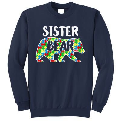 Sister Bear Autism Awareness Month Family Support Sweatshirt