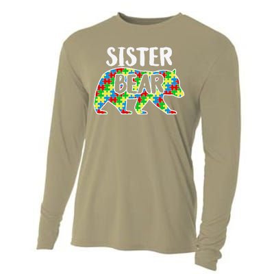 Sister Bear Autism Awareness Month Family Support Cooling Performance Long Sleeve Crew