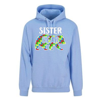 Sister Bear Autism Awareness Month Family Support Unisex Surf Hoodie