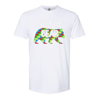 Sister Bear Autism Awareness Month Family Support Softstyle® CVC T-Shirt