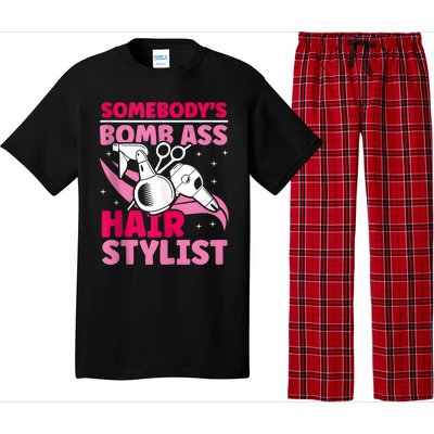 Somebody's Bomb Ass Hairstylist Hairdresser Pajama Set