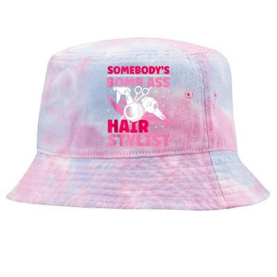 Somebody's Bomb Ass Hairstylist Hairdresser Tie-Dyed Bucket Hat