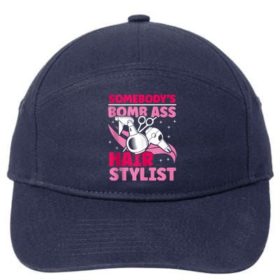 Somebody's Bomb Ass Hairstylist Hairdresser 7-Panel Snapback Hat