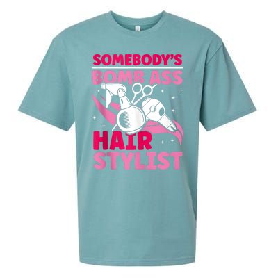 Somebody's Bomb Ass Hairstylist Hairdresser Sueded Cloud Jersey T-Shirt