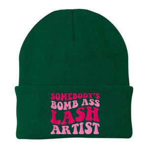 SomebodyS Bomb Ass Lash Artist Funny Lash Tech Funny Groovy Knit Cap Winter Beanie