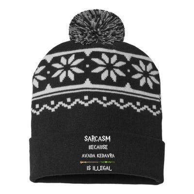 Sarcasm Because Avada Kedavra Is Illegal USA-Made Snowflake Beanie