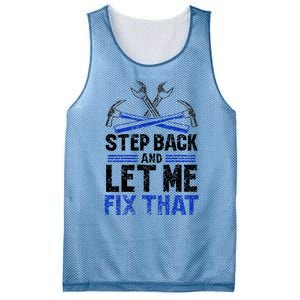 Step Back And Let Me Fix That Repair Mr Fix It Fixing Meaningful Gift Mesh Reversible Basketball Jersey Tank