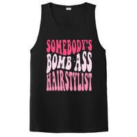 Somebody's Bomb Ass Hairstylist Groovy Hair Stylist PosiCharge Competitor Tank