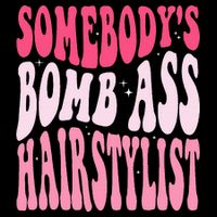 Somebody's Bomb Ass Hairstylist Groovy Hair Stylist Zip Tote Bag