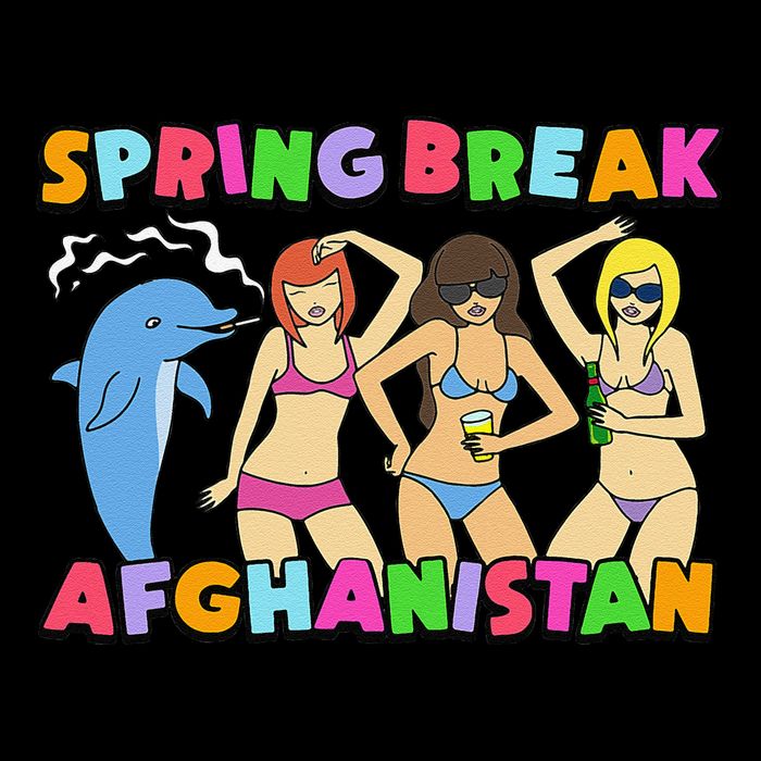 Spring Break Afghanistan Political Satire Dark Humor Meme Doggie Tank