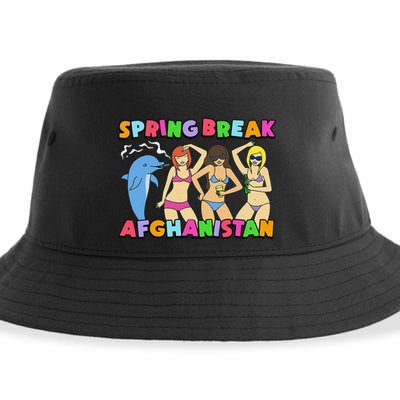 Spring Break Afghanistan Political Satire Dark Humor Meme Sustainable Bucket Hat