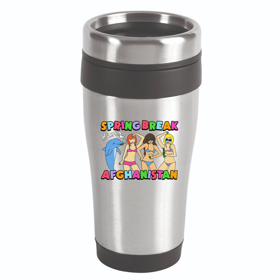 Spring Break Afghanistan Political Satire Dark Humor Meme 16oz Travel Tumbler