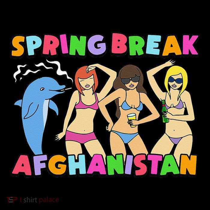 Spring Break Afghanistan Political Satire Dark Humor Meme Tank Top