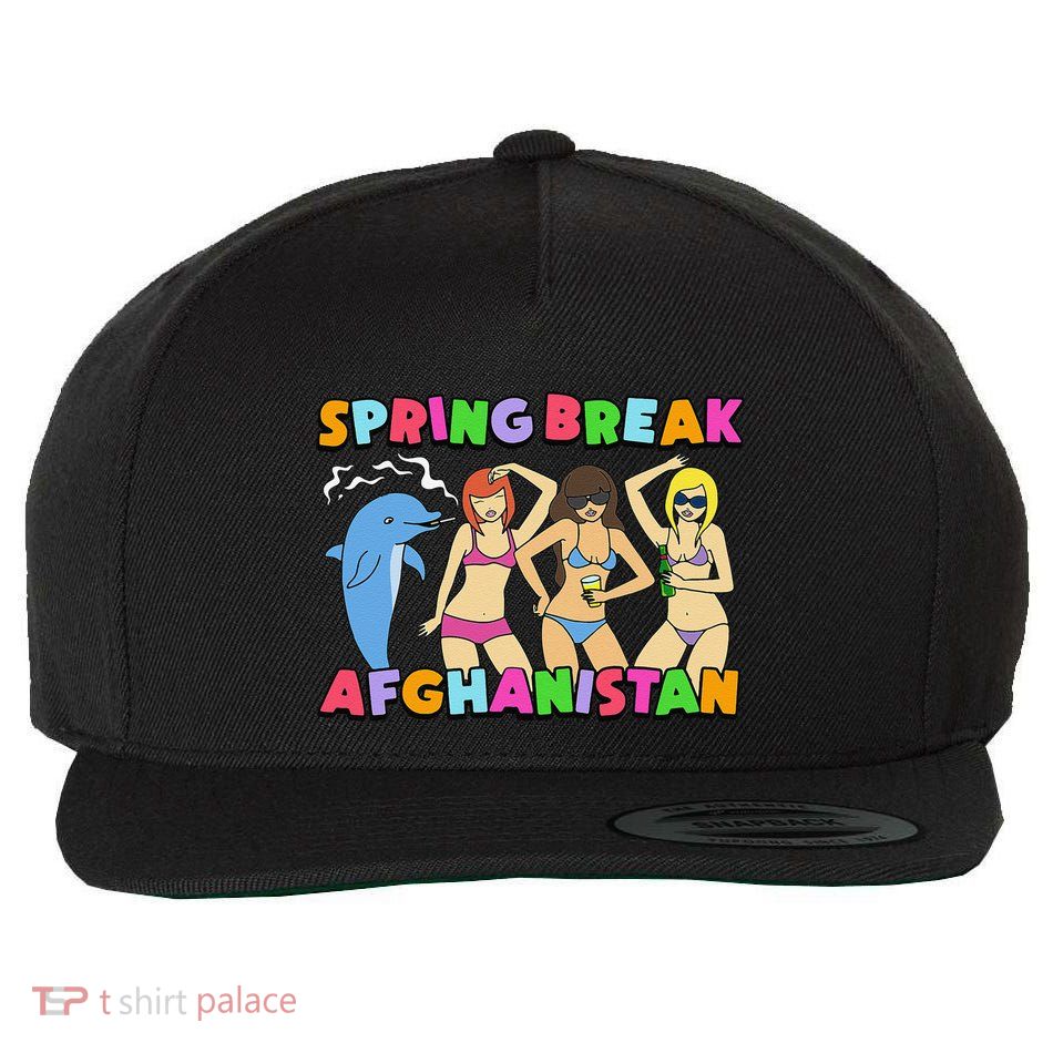 Spring Break Afghanistan Political Satire Dark Humor Meme Wool Snapback Cap