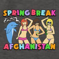 Spring Break Afghanistan Political Satire Dark Humor Meme Vector Backpack