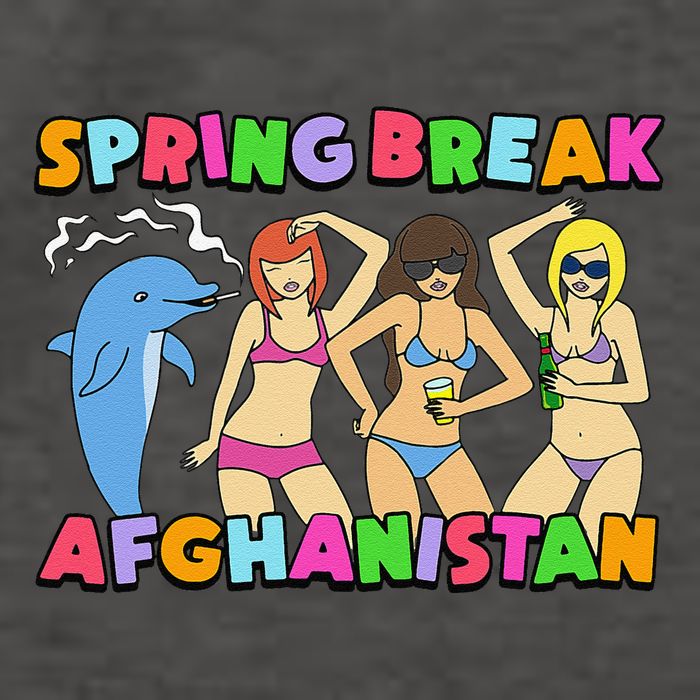 Spring Break Afghanistan Political Satire Dark Humor Meme Vector Backpack