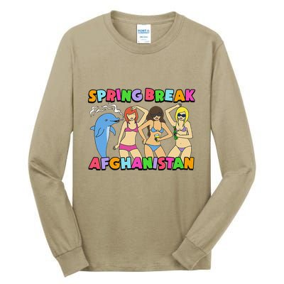 Spring Break Afghanistan Political Satire Dark Humor Meme Tall Long Sleeve T-Shirt