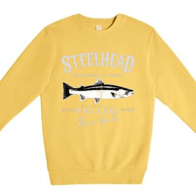 Steelhead Bass At Pulaski New York Premium Crewneck Sweatshirt