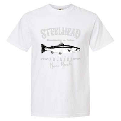 Steelhead Bass At Pulaski New York Garment-Dyed Heavyweight T-Shirt