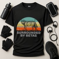 Surrounded By Betas Alpha Wolf Cooling Performance Crew T-Shirt
