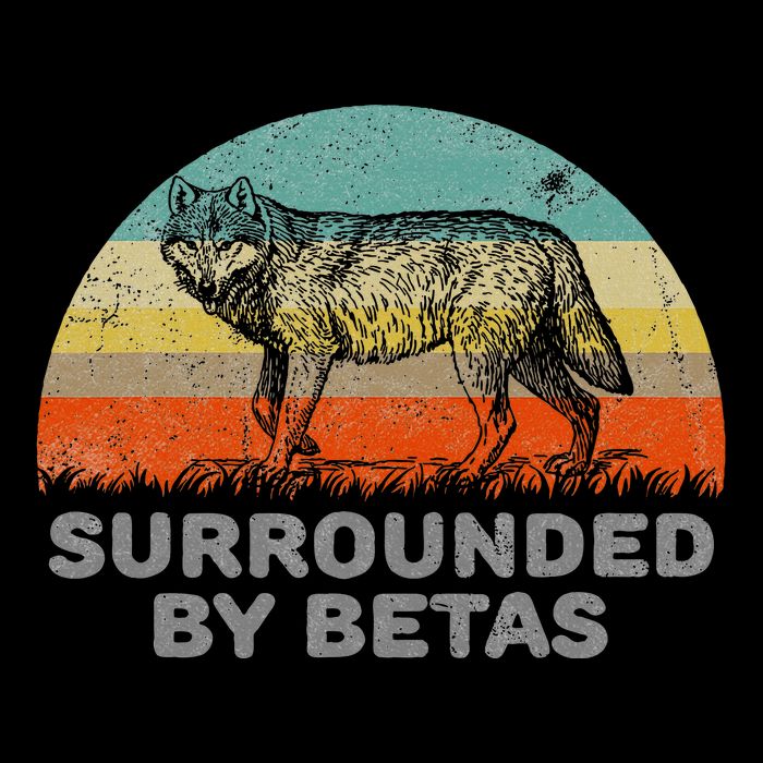 Surrounded By Betas Alpha Wolf Cooling Performance Long Sleeve Crew
