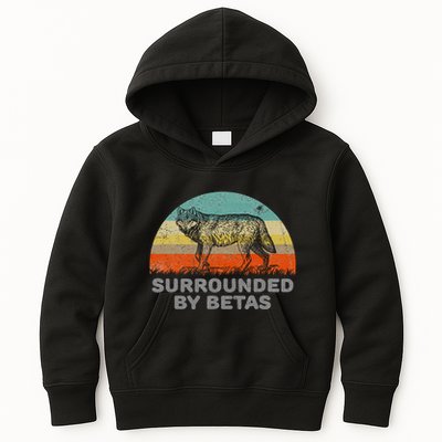 Surrounded By Betas Alpha Wolf Kids Hoodie