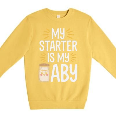 Starter Bread Baking Bakery Sourdough Starter Baker Premium Crewneck Sweatshirt