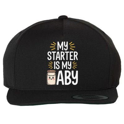 Starter Bread Baking Bakery Sourdough Starter Baker Wool Snapback Cap