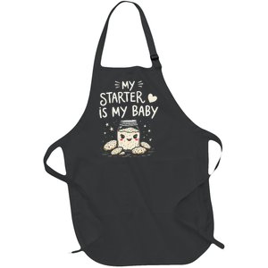 Starter Bread Baking Bakery Sourdough Starter Baker Full-Length Apron With Pockets