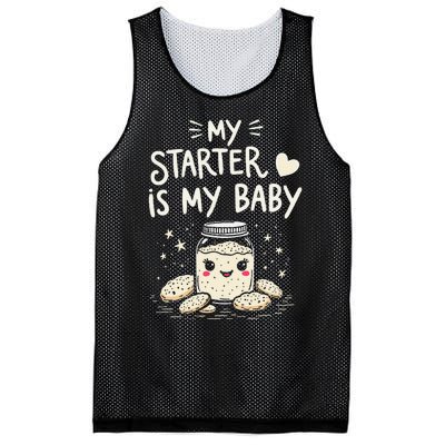 Starter Bread Baking Bakery Sourdough Starter Baker Mesh Reversible Basketball Jersey Tank