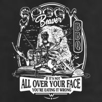 Soggy Beaver Bbq Funny 7 Panel Mesh Trucker Snapback Hat