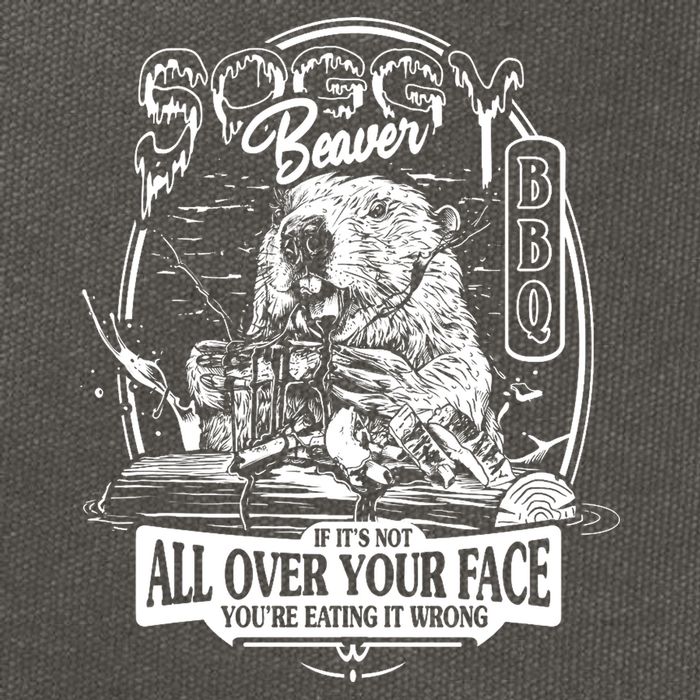Soggy Beaver Bbq Funny Cotton Canvas Backpack