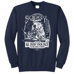 Soggy Beaver Bbq Funny Tall Sweatshirt