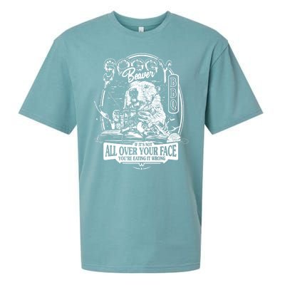 Soggy Beaver Bbq Funny Sueded Cloud Jersey T-Shirt