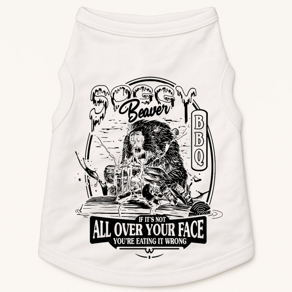 Soggy Beaver Bbq Funny Doggie Tank