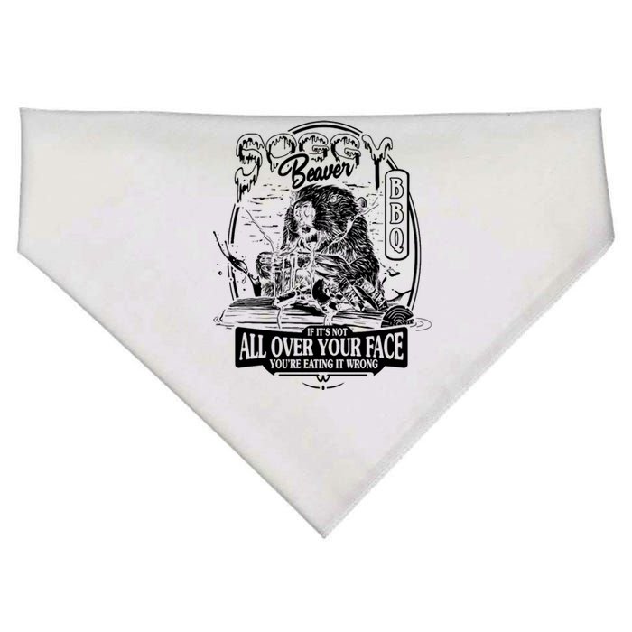 Soggy Beaver Bbq Funny USA-Made Doggie Bandana