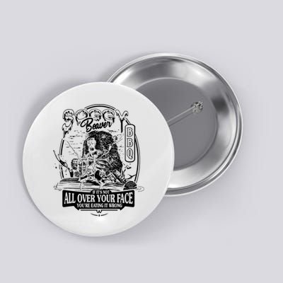 Soggy Beaver Bbq Funny Button