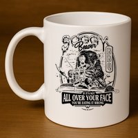 Soggy Beaver Bbq Funny 11oz C Handle Ceramic Mug