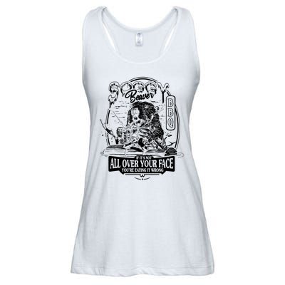 Soggy Beaver Bbq Funny Ladies Essential Flowy Tank