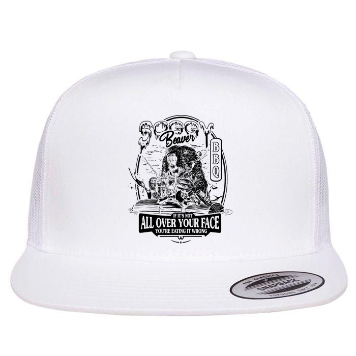 Soggy Beaver Bbq Funny Flat Bill Trucker Hat