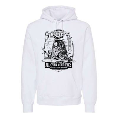 Soggy Beaver Bbq Funny Premium Hoodie